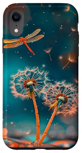 Ästhetische Löwenzahnblume, Libelle Hülle für iPhone XR Ästhetische Löwenzahnblume, Libelle Hülle für iPhone XR von Dandelion Flower Floral Accessories