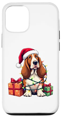 Basset Hound verpackt in Weihnachtsbeleuchtung mit Weihnachtsmannmütze Hülle für iPhone 12/12 Pro Basset Hound verpackt in Weihnachtsbeleuchtung mit Weihnachtsmannmütze Hülle für iPhone 12/12 Pro von Danea's Gifts for Basset Hound Owners