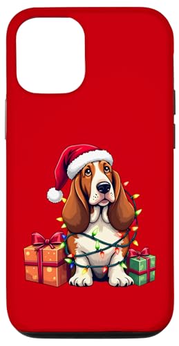 Basset Hound verpackt in Weihnachtsbeleuchtung mit Weihnachtsmannmütze Hülle für iPhone 12/12 Pro Basset Hound verpackt in Weihnachtsbeleuchtung mit Weihnachtsmannmütze Hülle für iPhone 12/12 Pro von Danea's Gifts for Basset Hound Owners