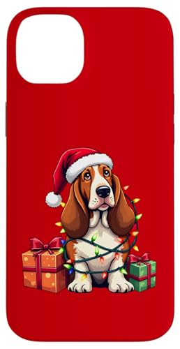 Basset Hound verpackt in Weihnachtsbeleuchtung mit Weihnachtsmannmütze Hülle für iPhone 14 Plus Basset Hound verpackt in Weihnachtsbeleuchtung mit Weihnachtsmannmütze Hülle für iPhone 14 Plus von Danea's Gifts for Basset Hound Owners