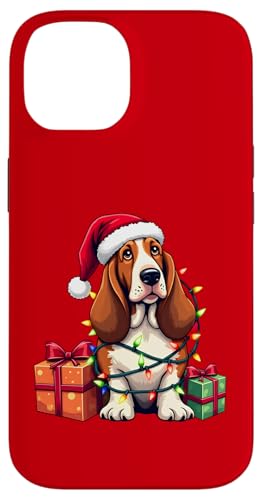 Basset Hound verpackt in Weihnachtsbeleuchtung mit Weihnachtsmannmütze Hülle für iPhone 14 Basset Hound verpackt in Weihnachtsbeleuchtung mit Weihnachtsmannmütze Hülle für iPhone 14 von Danea's Gifts for Basset Hound Owners