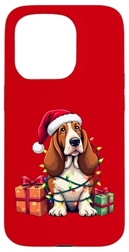 Basset Hound verpackt in Weihnachtsbeleuchtung mit Weihnachtsmannmütze Hülle für iPhone 15 Pro Basset Hound verpackt in Weihnachtsbeleuchtung mit Weihnachtsmannmütze Hülle für iPhone 15 Pro von Danea's Gifts for Basset Hound Owners