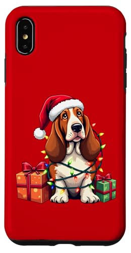 Basset Hound verpackt in Weihnachtsbeleuchtung mit Weihnachtsmannmütze Hülle für iPhone XS Max Basset Hound verpackt in Weihnachtsbeleuchtung mit Weihnachtsmannmütze Hülle für iPhone XS Max von Danea's Gifts for Basset Hound Owners