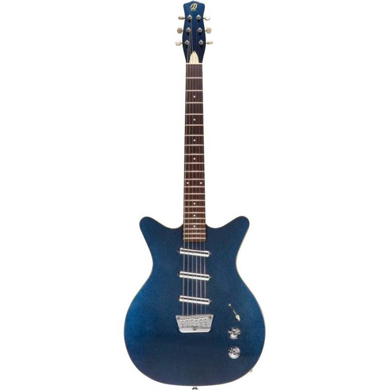 (B-Ware) Danelectro 59 Triple Divine Blue Metallic Electric Guitar von Danelectro