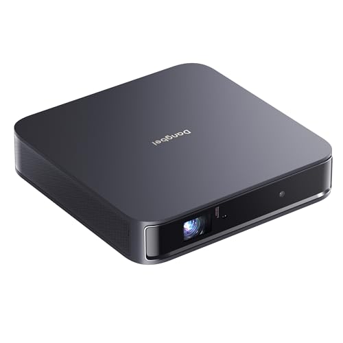 Dangbei Atom Mini Beamer 1080P, 1200 ISO Lumen, Netflix Official, Dolby Audio, Autofokus Trapezkorrektur, 3D Projektor 4K Unterstützt, Beamer Klein mit WiFi und Bluetooth für Heimkino/Zuhause/Outdoor von Dangbei