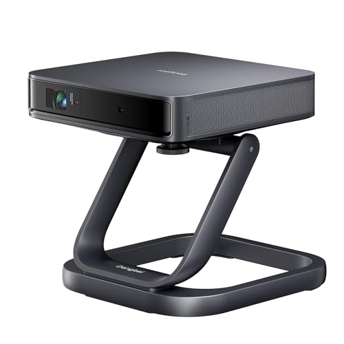 Dangbei Atom Mini Beamer 1080P mit Ständer, 1200 ISO Lumen, Netflix Official, Dolby Audio, Autofokus Trapezkorrektur, 3D, 4K Unterstützt, Beamer Klein mit WiFi und Bluetooth für Heimkino/Outdoor Handy von Dangbei