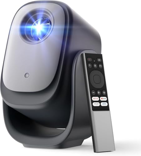 Dangbei N2 mini Smart Beamer mit Ständer, Offizielles Netflix Heimprojektor 1080P Full HD, Autofokus, Trapezkorrektur, Dolby Sound, Tragbarer Video Beamer mit WLAN und Bluetooth für Outdoor/Handy von Dangbei