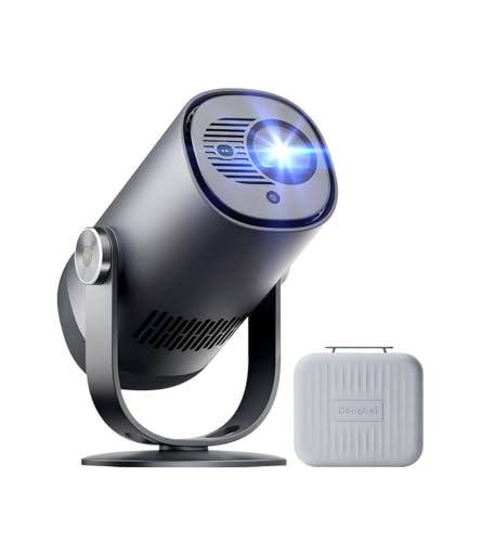 Dangbei Freedo Mini Beamer, Smart Portable Projektor, Google TV mit Lizenziertem Netflix, Tragbarer Beamer mit Verstellbarem Ständer, 450 ISO Lumen, integrierter Akku, 2.5 Stunden Spielzeit von Dangbei