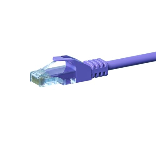 CAT 5e Netzwerkkabel U/UTP - 0.50 Meter - Violett - CCA, POE, Ethernet, LAN, Patchkabel, Datenkabel, RJ45 - für Serverschränke, Switches, Router, Modems! CAT 5e Netzwerkkabel U/UTP - 0.50 Meter - Violett - CCA, POE, Ethernet, LAN, Patchkabel, Datenkabel, RJ45 - für Serverschränke, Switches, Router, Modems! von Danicom