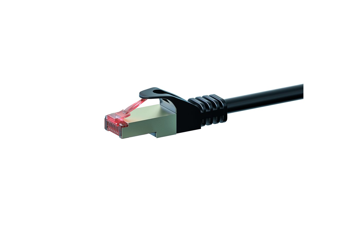 Danicom CAT 6 Netzwerkkabel LSOH - S/FTP - 1 Meter - Schwarz Netzwerkkabel, (10 cm) von Danicom
