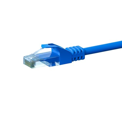 Danicom CAT 6 Netzwerkkabel U/UTP - 0,25 Meter - Blau - CCA, POE, Ethernet, LAN, Patchkabel, Datenkabel, RJ45, für Serverschränke, Switches, Router, Modems! von Danicom