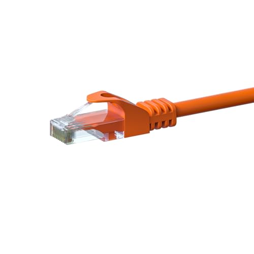Danicom CAT 6 Netzwerkkabel U/UTP - 0,50 Meter - Orange - CCA, POE, Ethernet, LAN, Patchkabel, Datenkabel, RJ45, für Serverschränke, Switches, Router, Modems! von Danicom