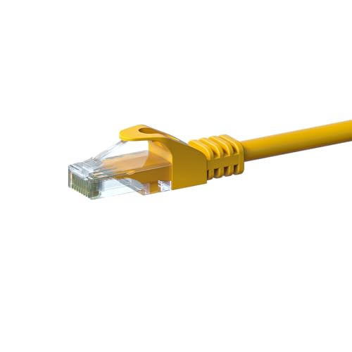 Danicom CAT 6 Netzwerkkabel U/UTP - 10 Meter - Gelb - CCA, POE, Ethernet, LAN, Patchkabel, Datenkabel, RJ45, für Serverschränke, Switches, Router, Modems! von Danicom