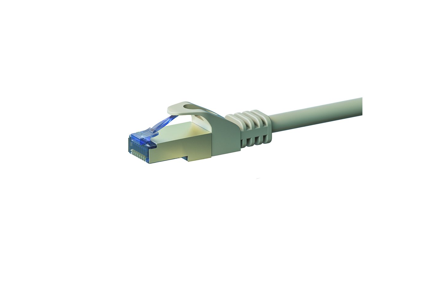 Danicom CAT 6a Netzwerkkabel LSOH - S/FTP - 0,25 Meter - Grau Netzwerkkabel, (2.5 cm) von Danicom