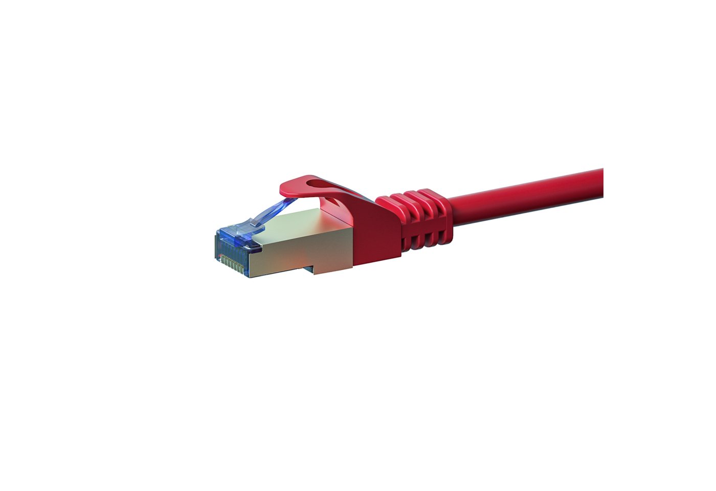 Danicom CAT 6a Netzwerkkabel LSOH - S/FTP - 0,25 Meter - Rot Netzwerkkabel, (2.5 cm) von Danicom