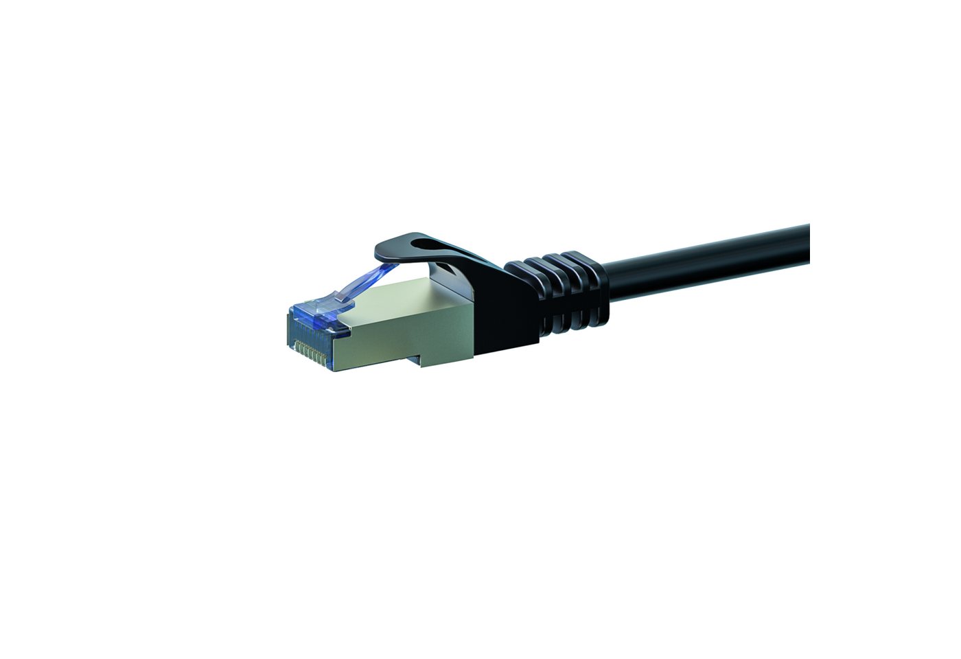 Danicom CAT 6a Netzwerkkabel LSOH - S/FTP - 0,25 Meter - Schwarz Netzwerkkabel, (2.5 cm) von Danicom
