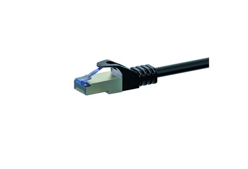 Danicom CAT 6a Netzwerkkabel LSOH - S/FTP - 0,25 Meter - Schwarz Netzwerkkabel, (2.5 cm) von Danicom