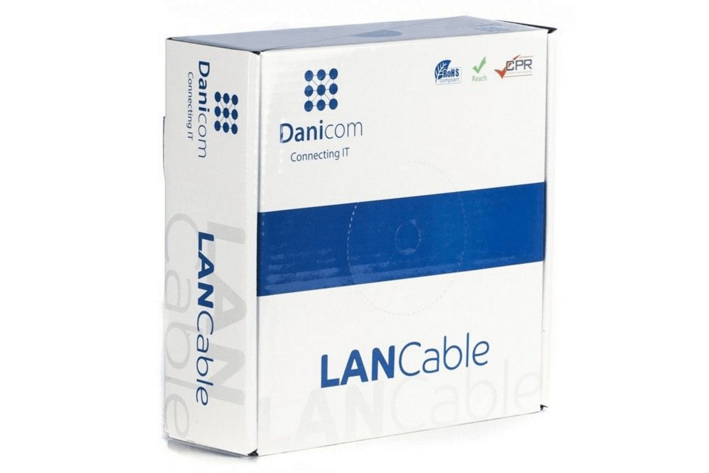 Danicom CAT6 S/FTP 50m auf Spule gewickelt starrleiter grau CCA Netzwerkkabel, (5000 cm) von Danicom