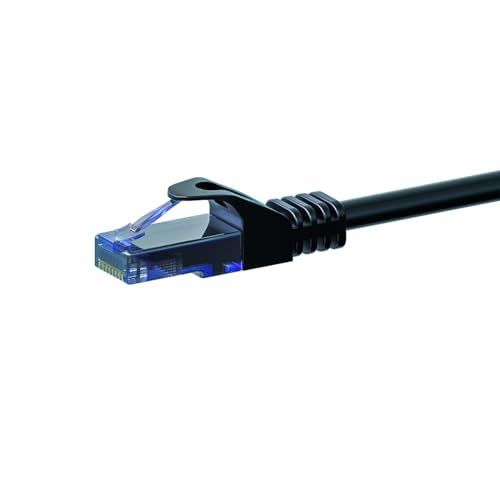 Danicom CAT6a Netzwerkkabel 100% Kupfer - U/UTP - 3 Meter - Schwarz, POE, Ethernet, LAN, Patchkabel, Datenkabel, RJ45, für Serverschränke, Switches, Router, Modems! von Danicom