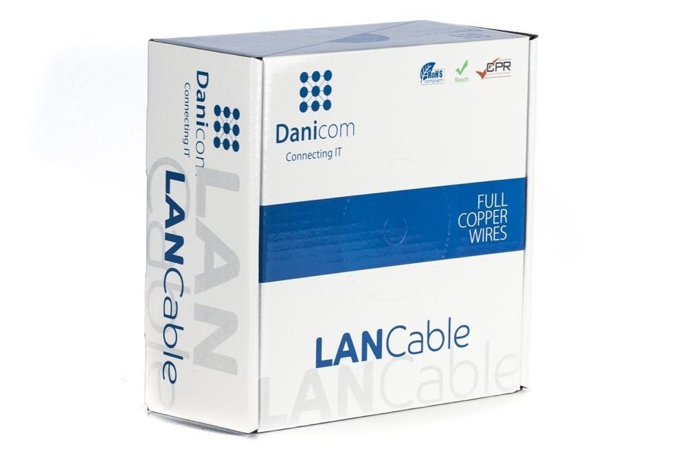 Danicom DANICOM CAT5E FTP 100m Außenkabel Starrleiter - PE (Fca) Netzwerkkabel, (10000 cm) von Danicom