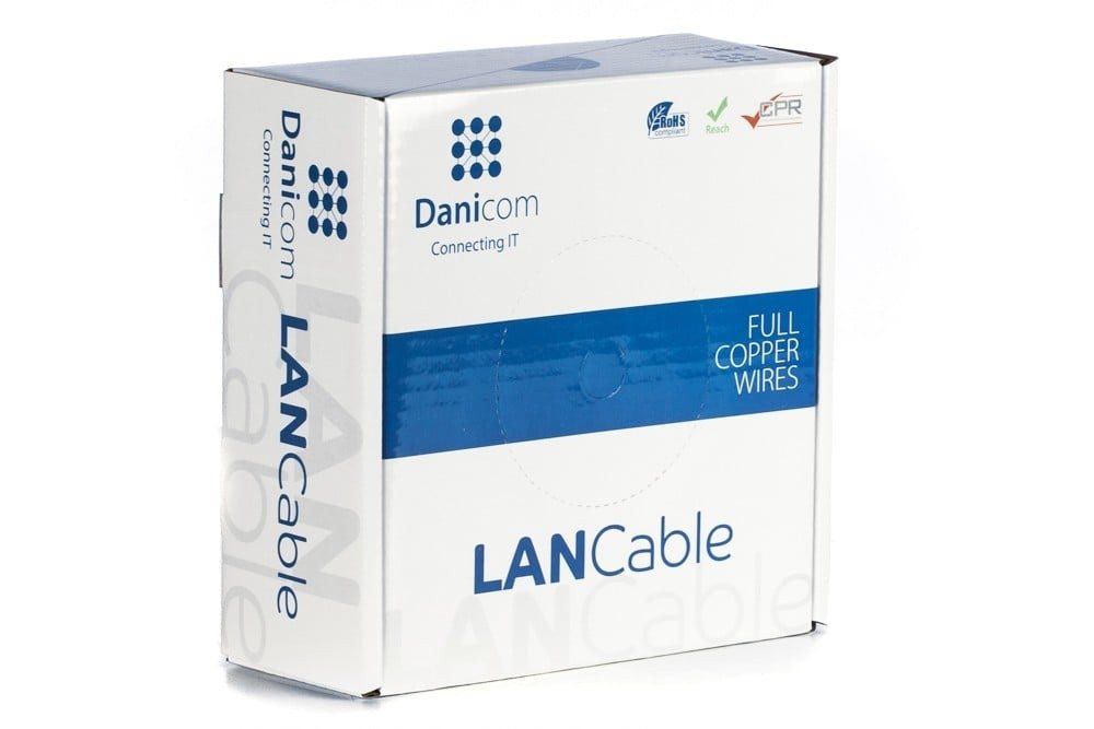 Danicom DANICOM CAT5E FTP 50m Starrleiter - PVC (Eca) Netzwerkkabel, (5000 cm) von Danicom