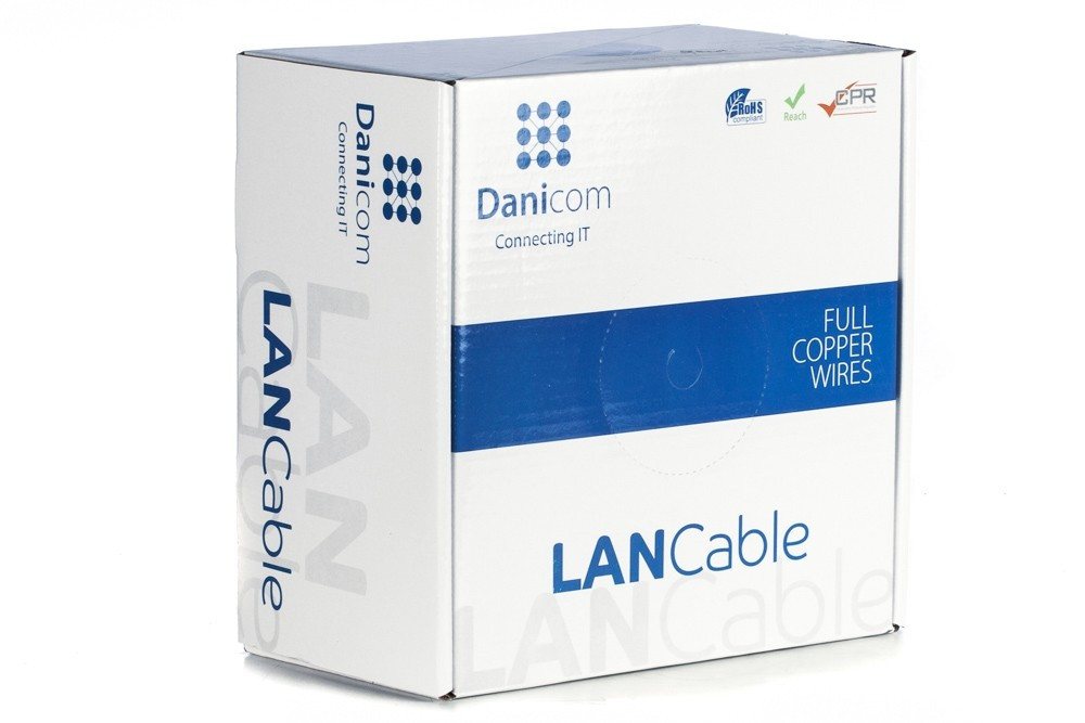 Danicom DANICOM CAT6 FTP 100m Starrleiter - LSZH (Eca) Netzwerkkabel, (1000 cm) von Danicom