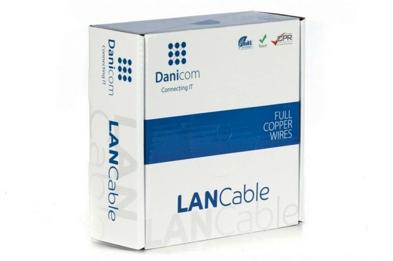 Danicom DANICOM CAT6 UTP 50m Starrleiter - LSZH (Eca) Netzwerkkabel, (5000 cm) von Danicom