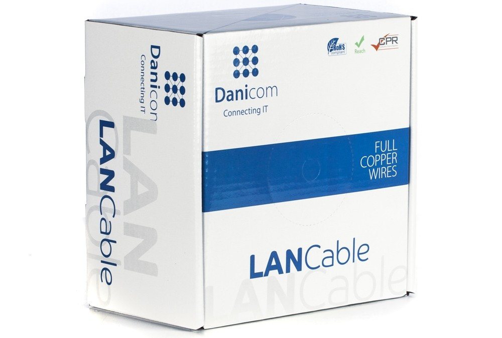 Danicom DANICOM CAT6A S/FTP 100m - LSZH (Fca) Netzwerkkabel, (1000 cm) von Danicom