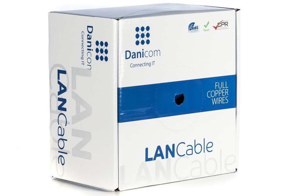 Danicom DANICOM CAT6A U/UTP 100m Starrleiter - LSZH (Eca) Netzwerkkabel, (10000 cm) von Danicom