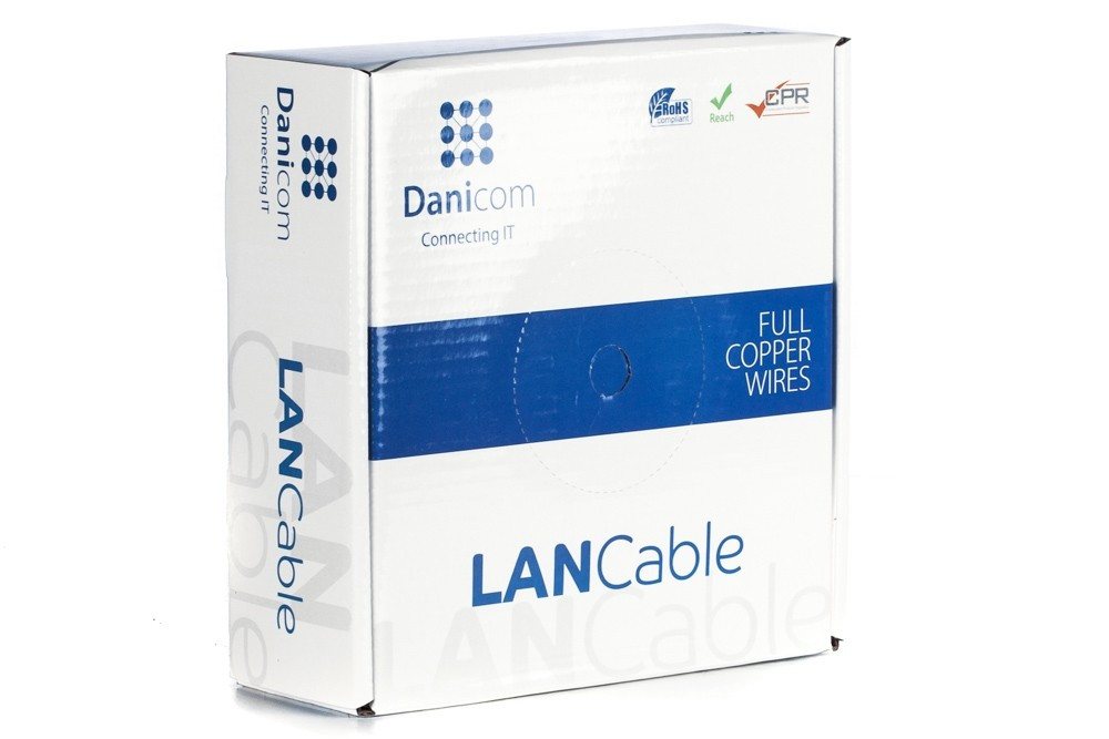Danicom DANICOM CAT6A U/UTP 50m Starrleiter - LSZH (Eca) Netzwerkkabel, (5000 cm) von Danicom