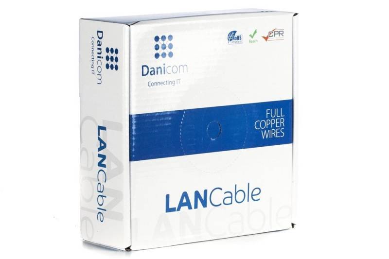 Danicom DANICOM CAT6A U/UTP 50m Starrleiter - LSZH (Eca) Netzwerkkabel, (5000 cm) von Danicom