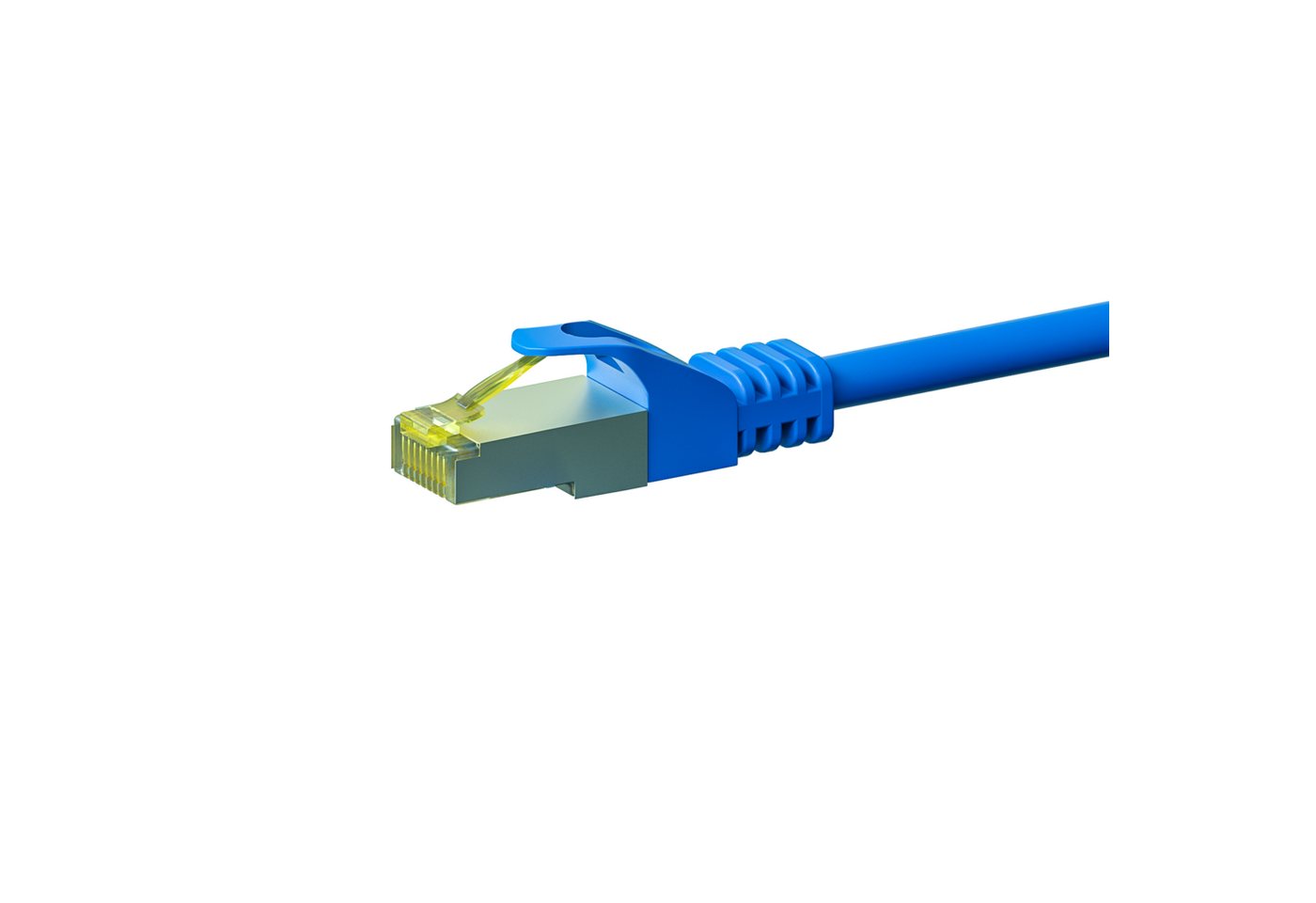 Danicom RJ45 Netzwerkkabel S/FTP (PiMF), mit CAT 7 Rohkabel, Blau, 2m Netzwerkkabel, (20 cm) von Danicom