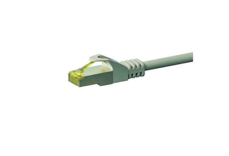 Danicom RJ45 Netzwerkkabel S/FTP (PiMF), mit CAT 7 Rohkabel, Grau, 2m Netzwerkkabel, (20 cm) von Danicom