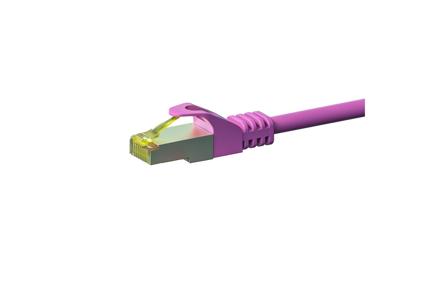 Danicom RJ45 Netzwerkkabel S/FTP (PiMF), mit CAT 7 Rohkabel, Rosa, 1,50m Netzwerkkabel, (15 cm) von Danicom