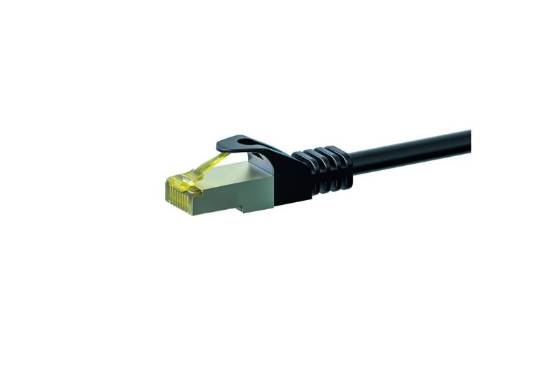Danicom RJ45 Netzwerkkabel S/FTP (PiMF), mit CAT 7 Rohkabel, Schwarz, 3m Netzwerkkabel, (300 cm) von Danicom