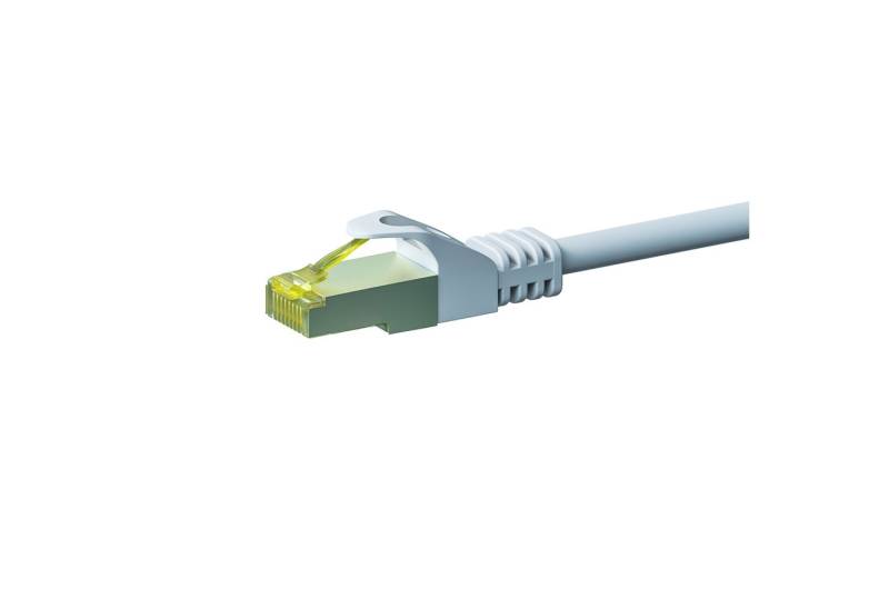 Danicom RJ45 Netzwerkkabel S/FTP (PiMF), mit CAT 7 Rohkabel, Weiß, 20m Netzwerkkabel, (2000 cm) von Danicom