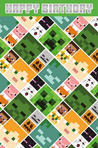 Danilo Promotions Limited Minecraft Geburtstagskarte, Happy Birthday Karte, Minecraft Happy Birthday Karte, Minecraft Happy Birthday Karte, Multi, 210 x 290 mm von Danilo Cards