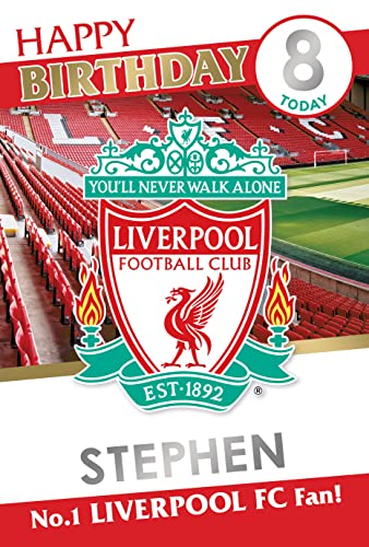 Danilo Personalisierbare Geburtstagskarte mit Namen und Alter von Liverpool The Reds Danilo Personalisierbare Geburtstagskarte mit Namen und Alter von Liverpool The Reds von Danilo Promotions LTD