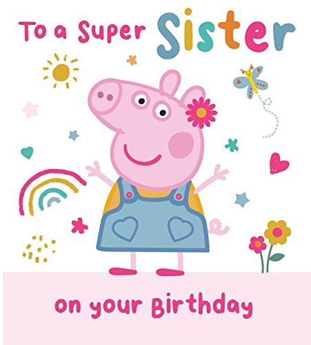 Danilo Promotions LTD Geburtstagskarte für Schwester, Geburtstagskarte für Schwester, Peppa Wutz Geburtstagskarte für Schwester, Geburtstagskarte für Sie Peppa Wutz von Danilo Promotions LTD