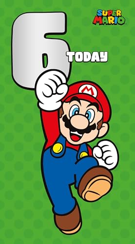 Danilo Promotions LTD Geburtstagskarte zum 6. Geburtstag Super Mario von Danilo Promotions LTD