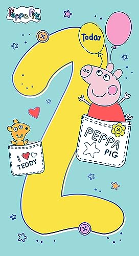 Danilo Promotions LTD Peppa Pig Geburtstagskarte zum 2. Geburtstag von Danilo Promotions LTD