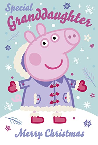 Danilo Promotions PGX07 Offizielle Peppa Pig Weihnachtskarte für Enkelin, mehrfarbig von Danilo Promotions LTD