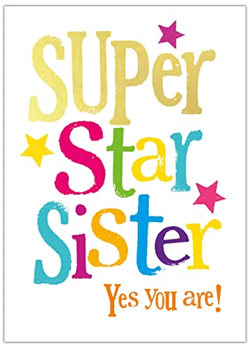 Super Star Sister, Happy Birthday To Sister Glückwunschkarte von Danilo Promotions LTD