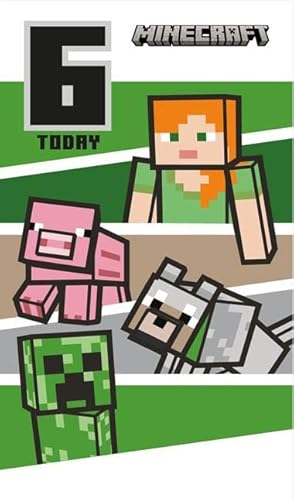 Danilo Minecraft Geburtstagskarte zum 6. Geburtstag, Minecraft 6 Today von Danilo Promotions Limited