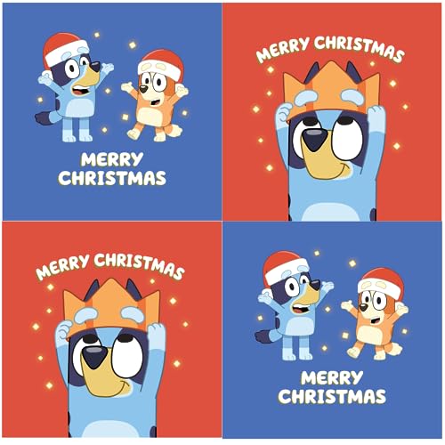 Danilo Promotions Limited BLXB2 Bluey Weihnachtskarten-Set, 12 Karten, 2 verschiedene Designs von Danilo Promotions Limited