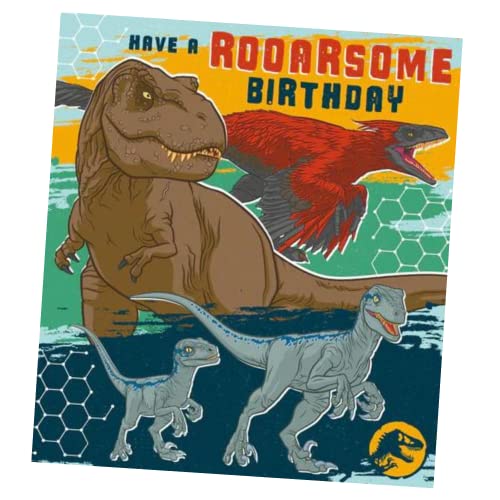 Danilo Promotions Limited Offizielle Jurassic World The Movie Geburtstagskarte, Geburtstagskarte für allgemeine Anlässe, recycelbare Geburtstagskarte, offiziell lizenzierte Geburtstagskarte von Danilo Promotions Limited