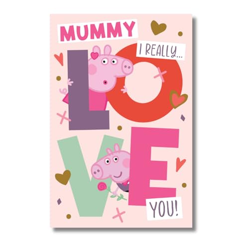 Danilo Promotions Limited Peppa Pig Valentinstagskarte, Mummy I Really Love You!, Valentinstagskarte für Mütter von Danilo Promotions Limited