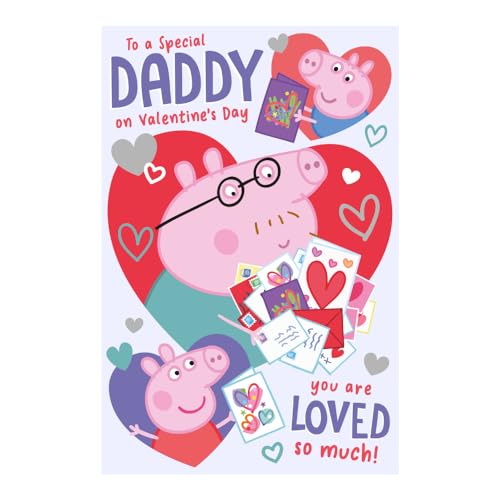 Danilo Promotions Limited Peppa Wutz Valentinstagskarte To a Special Daddy on Valentine's Day You are Loved so much! von Danilo Promotions Limited
