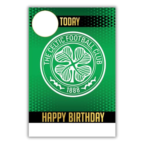 Danilo Promotions Ltd Geburtstagskarte Celtic Football Club – mit Aufklebern zum Personalisieren Ihres Alters und Namens – Grün von Danilo Promotions LTD