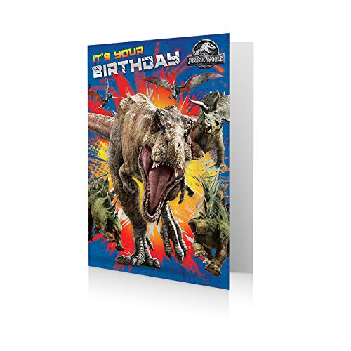 Danilo Promotions Ltd Jurrassic World Offizielle Geburtstagskarte It's Your Birthday, mehrere Farben, JW021, 22,9 x 15,2 cm von Danilo Promotions Ltd